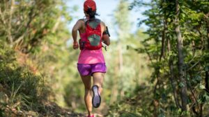 Trailleuse en pleine course